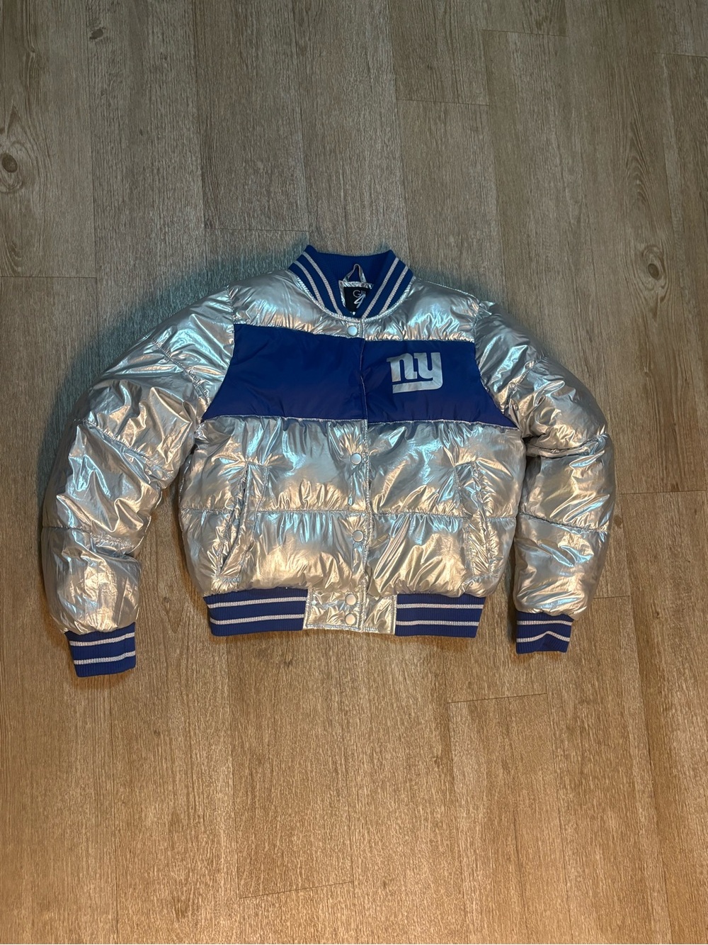 G-III NY GIANTS WOMENS BUBBLE COAT SIZE S